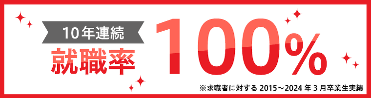 就職率100％